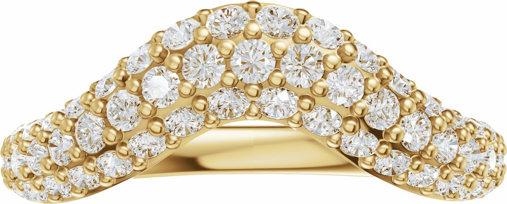 14K Yellow Gold 7/8 CTW Lab-Grown Diamond Contour Band