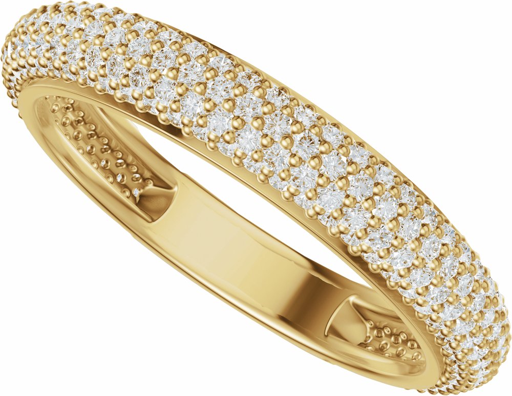 14K Yellow Gold 9/10 CTW Lab-Grown Diamond Anniversary Band