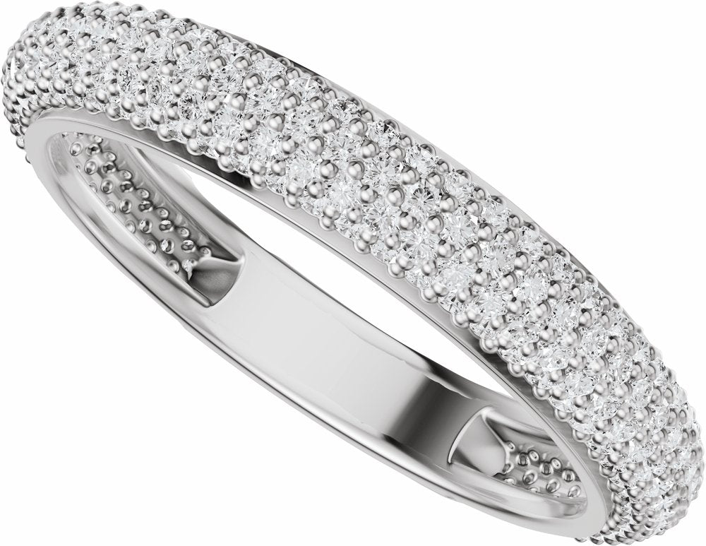 14K White Gold 9/10 CTW Lab-Grown Diamond Anniversary Band