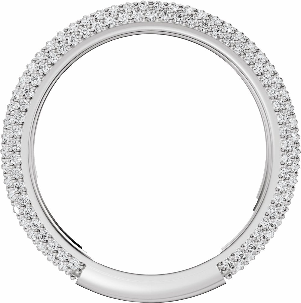 14K White Gold 9/10 CTW Lab-Grown Diamond Anniversary Band