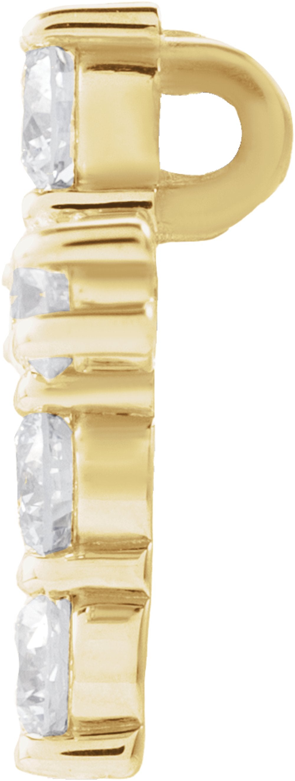 14K Yellow Gold 1 1/6 CTW Natural Diamond Cross Pendant
