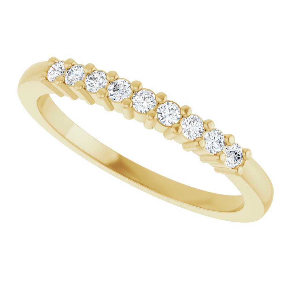 14K Yellow Gold 1/6 CTW Lab-Grown Diamond Anniversary Band