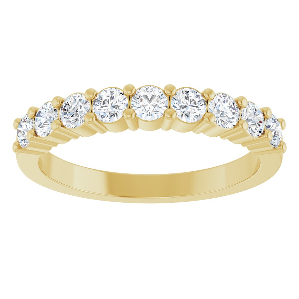 14K Yellow 5/8 CTW Natural Diamond Anniversary Band