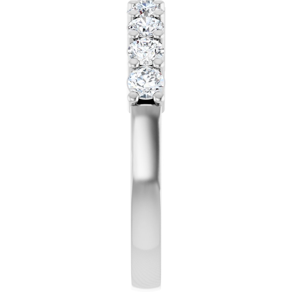 14K White Gold 5/8 CTW Natural Diamond Anniversary Band