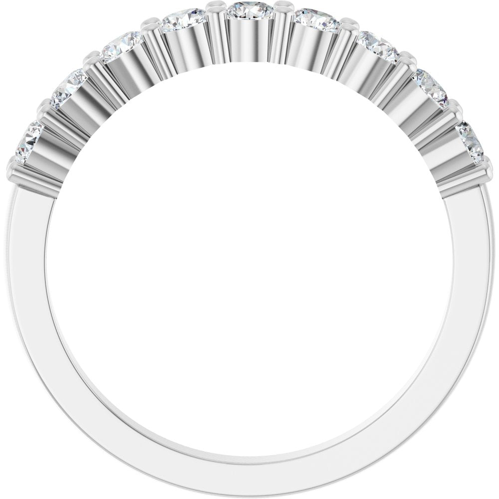 14K White Gold 5/8 CTW Natural Diamond Anniversary Band