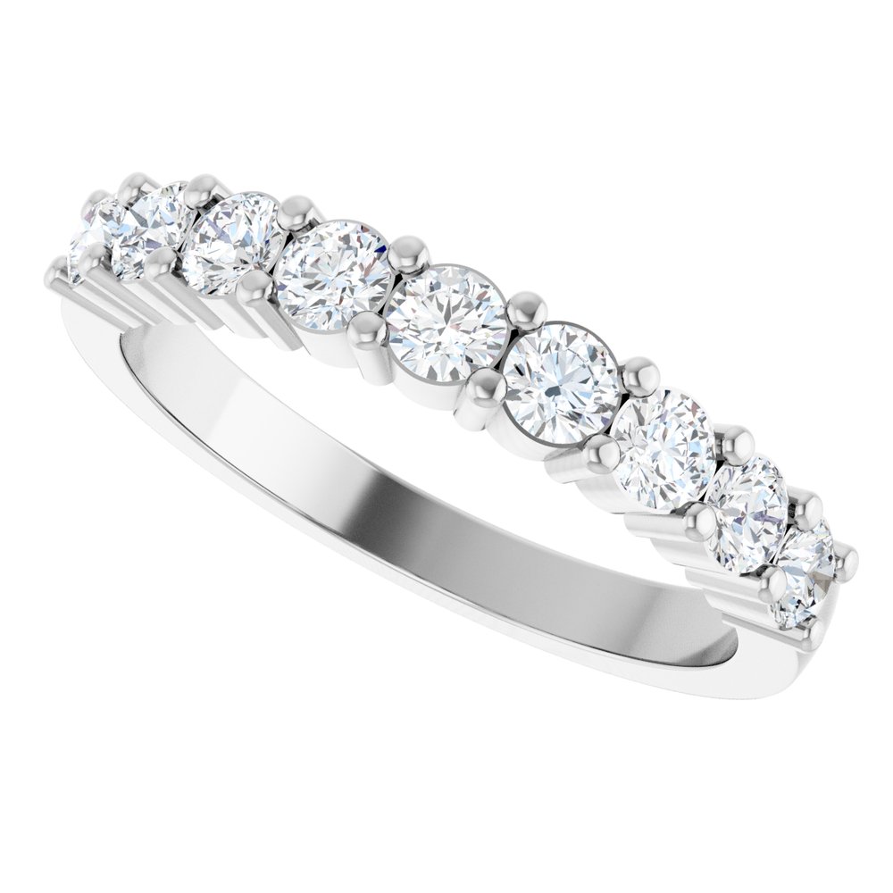 14K White Gold 3/4 CTW Lab-Grown Diamond Anniversary Band