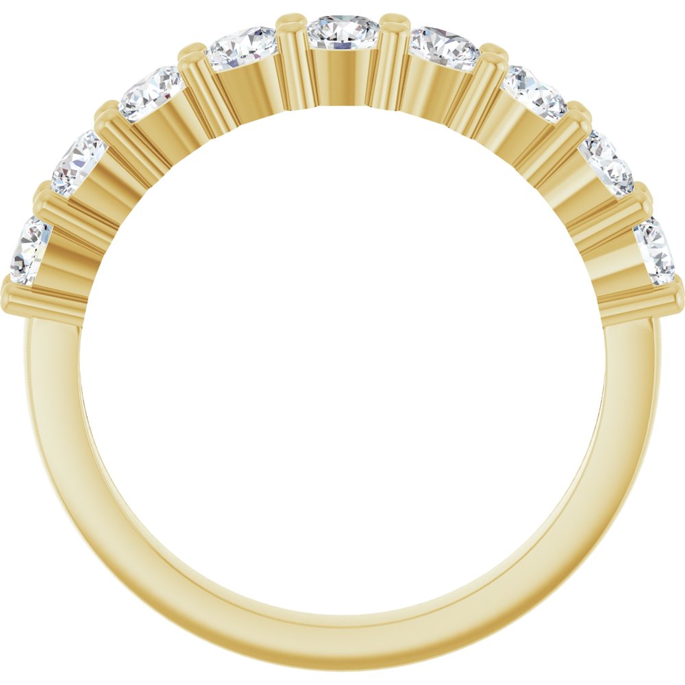 14K Yellow Gold 1 CTW Lab-Grown Diamond Anniversary Band