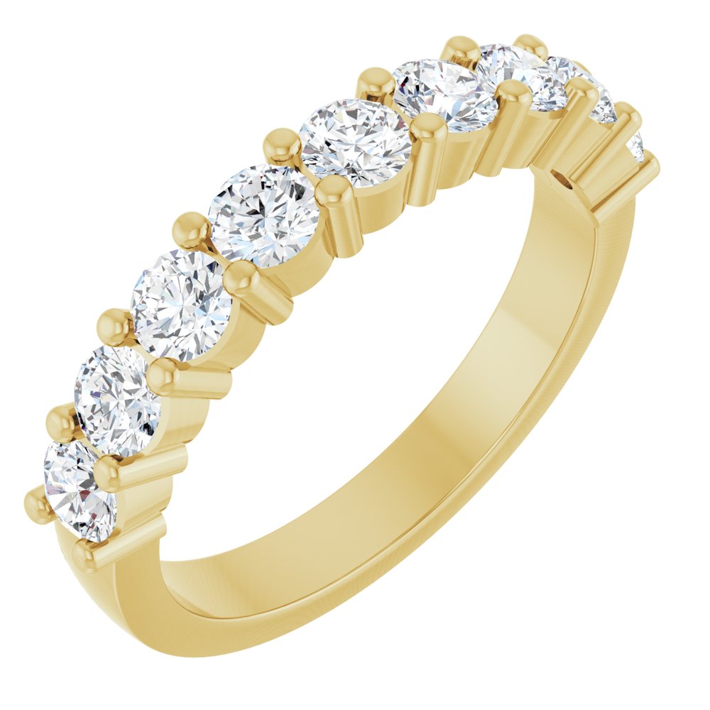14K Yellow Gold 1 CTW Lab-Grown Diamond Anniversary Band