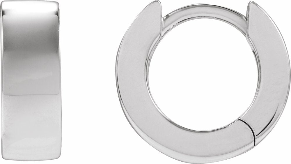 Sterling Silver Hinged 12 mm Hoop Earrings
