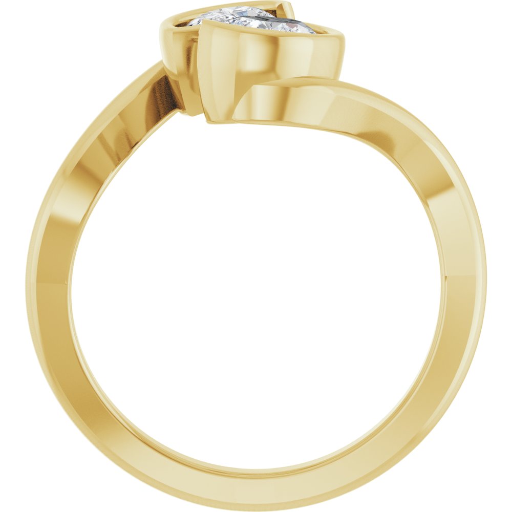 14K Yellow Gold 1 1/2 CTW Lab-Grown Diamond Two-Stone Engagement Ring