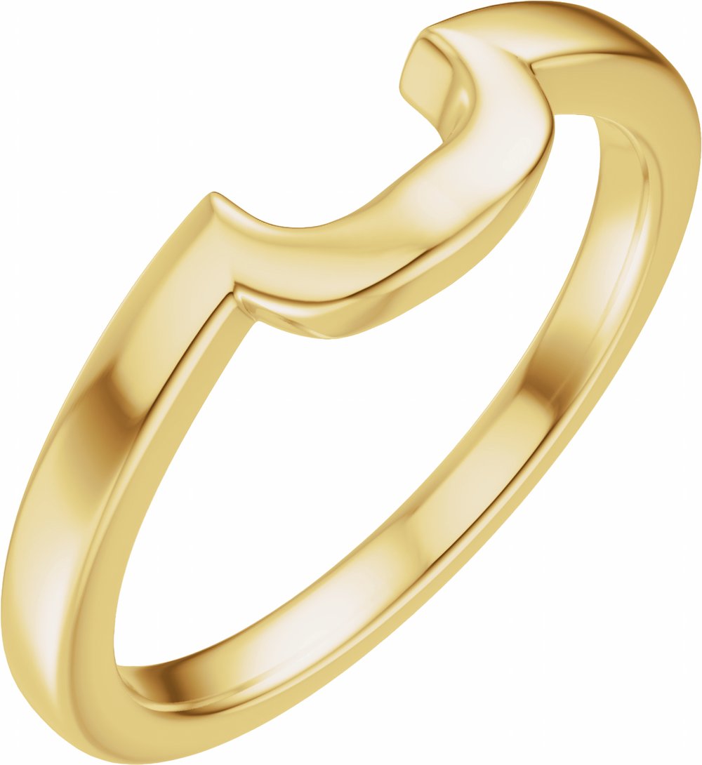 14K Yellow Gold Band for 9x7 mm Elongated Cushion Ring