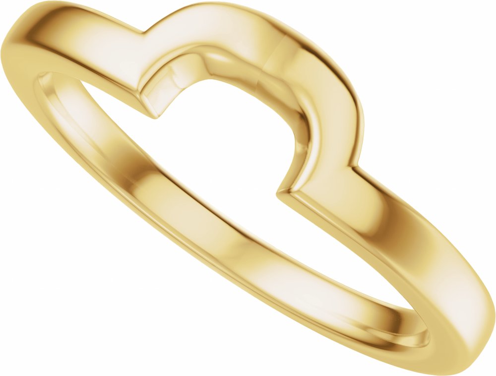 14K Yellow Gold Band for 9x7 mm Elongated Cushion Ring