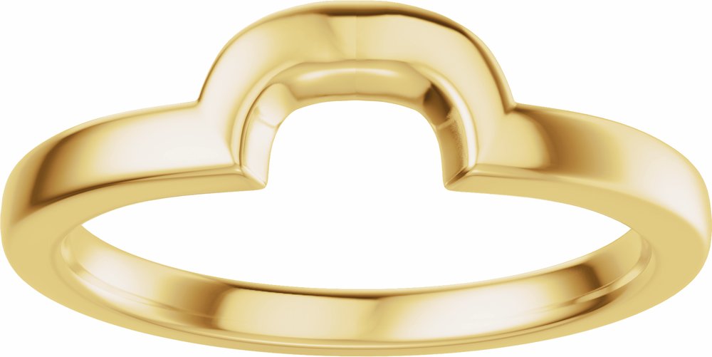 14K Yellow Gold Band for 9x7 mm Elongated Cushion Ring