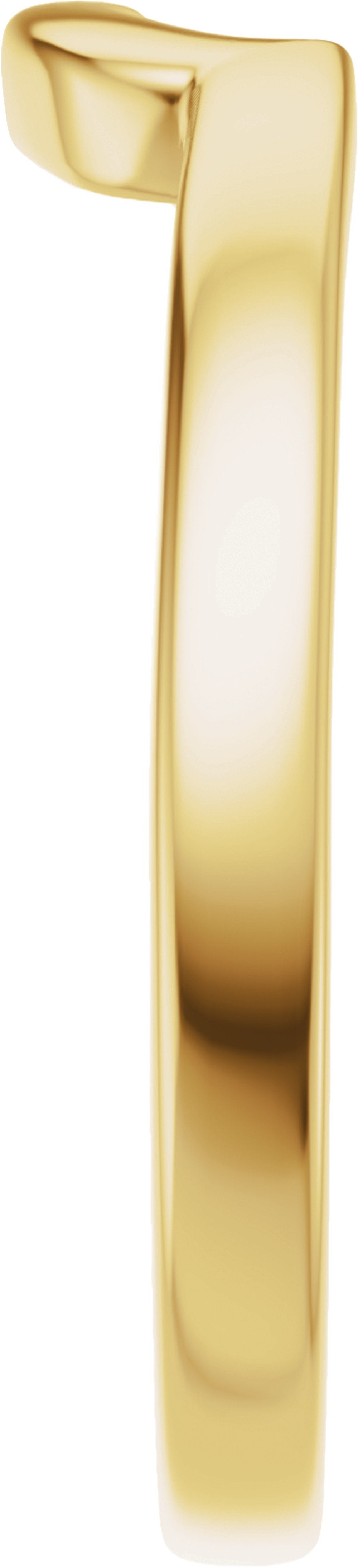 14K Yellow Gold Band for 9x7 mm Elongated Cushion Ring