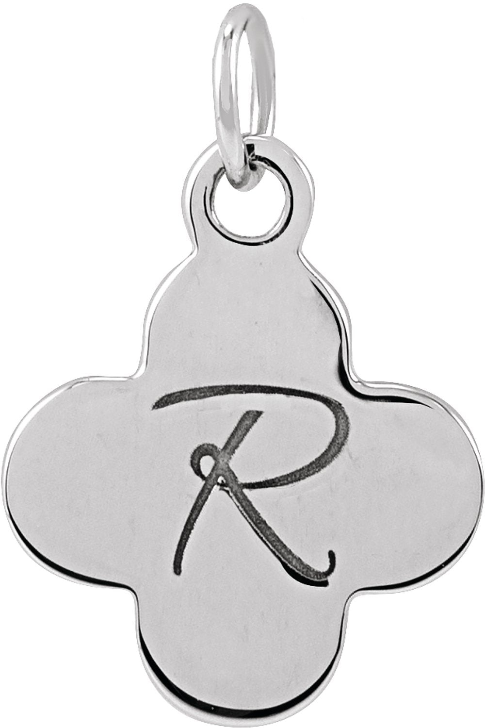 Sterling Silver Engravable Clover Pendant