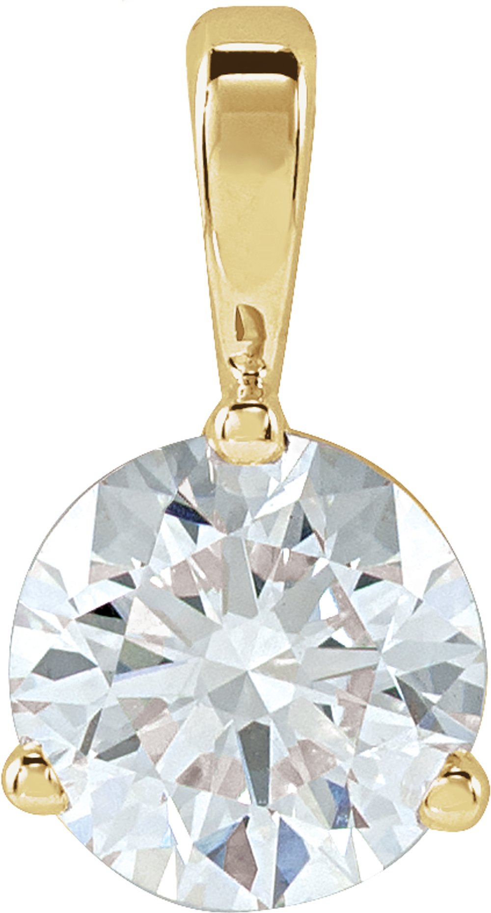 14K Yellow 3/4 CT Lab-Grown Diamond Pendant