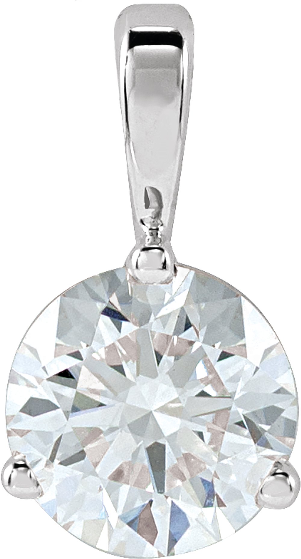 Platinum 3/4 CT Lab-Grown Diamond Pendant
