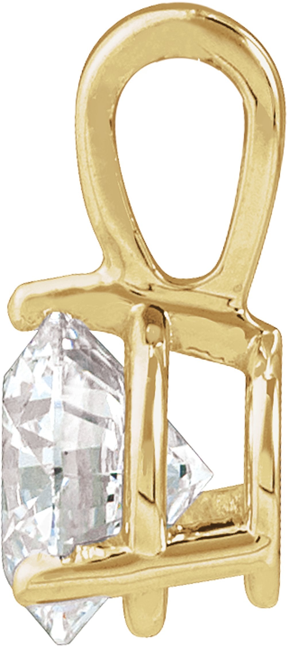 14K Yellow 3/4 CT Lab-Grown Diamond Pendant