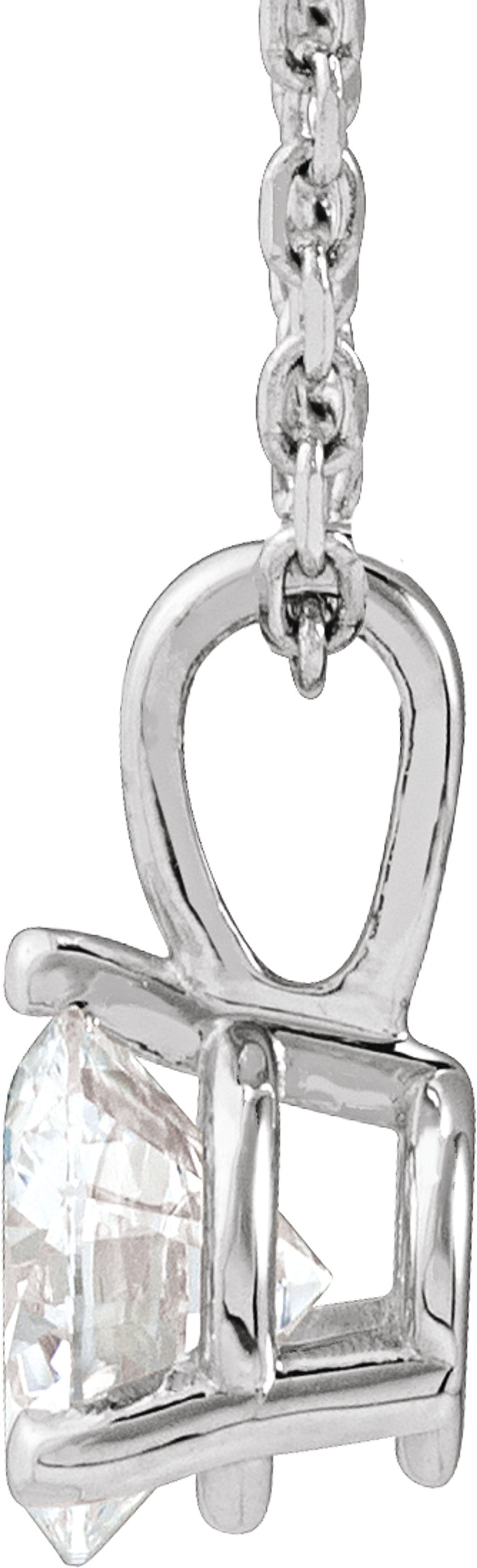 14K White Gold 1/2 CTW Natural Diamond 18" Necklace