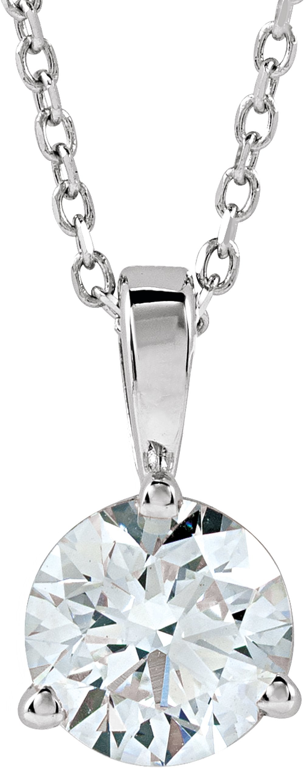 14K White Gold 1 CTW Lab-Grown Diamond 18" Necklace
