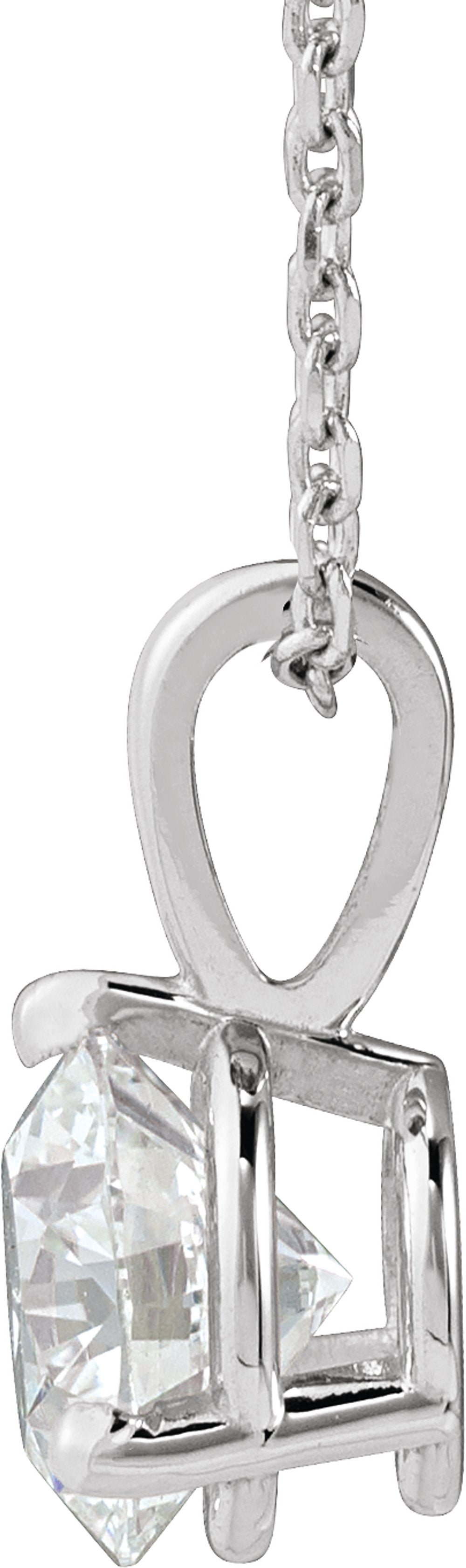 14K White Gold 1 CTW Lab-Grown Diamond 18" Necklace