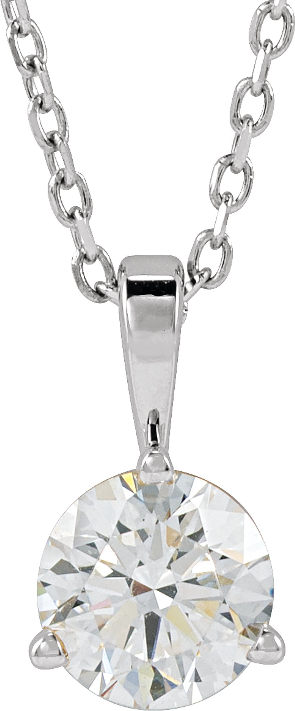 14K White Gold 5/8 CTW Lab-Grown Diamond 18" Necklace