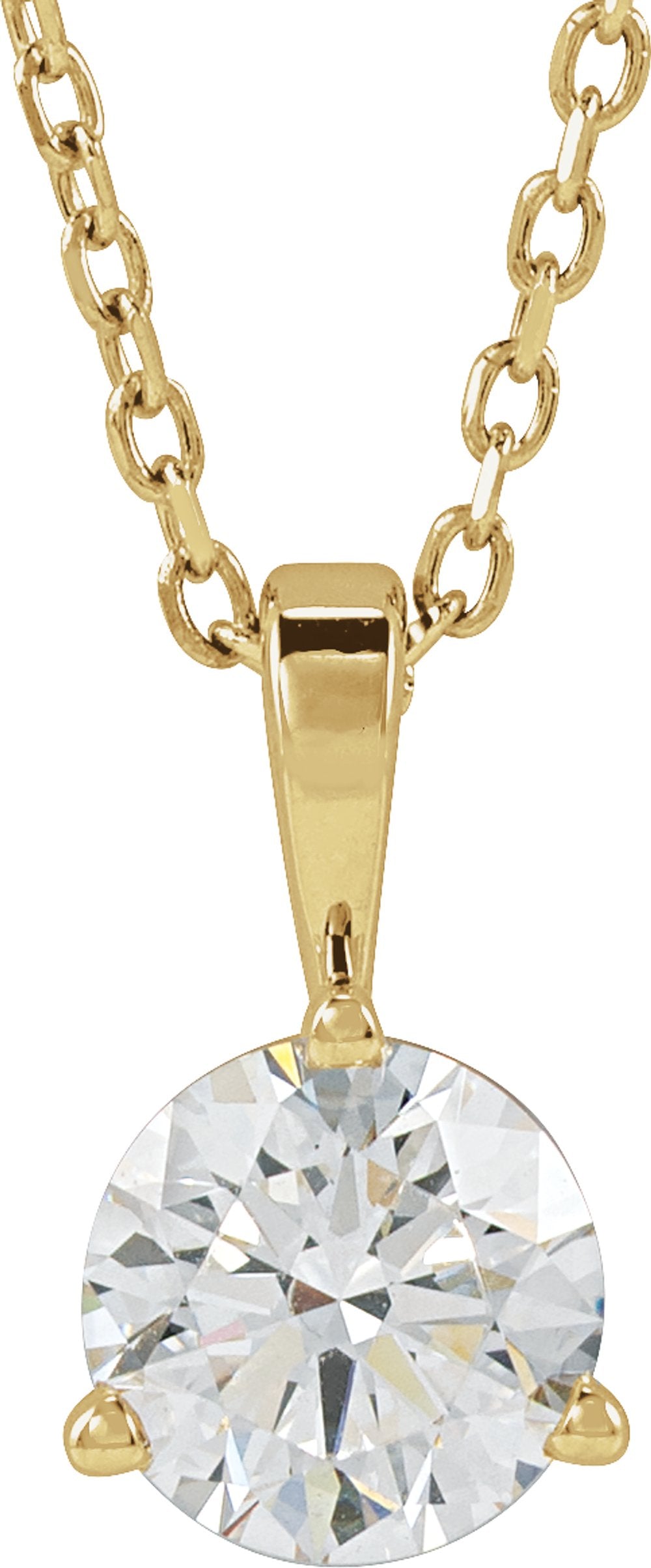 14K Yellow Gold 5/8 CTW Lab-Grown Diamond 18" Necklace