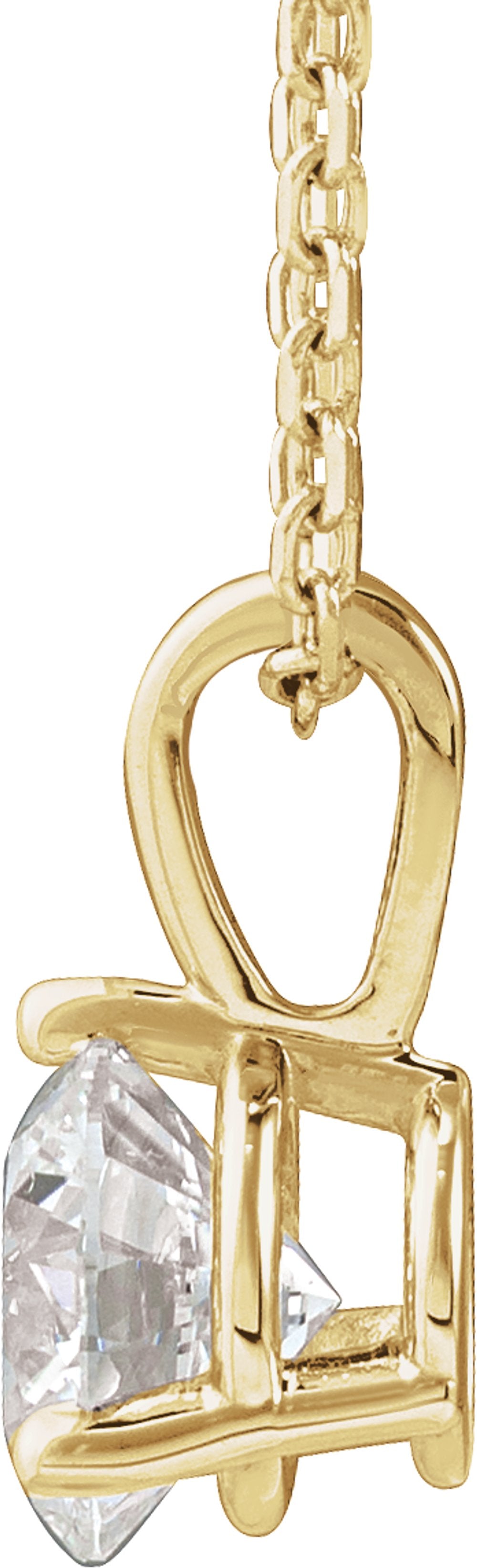 14K Yellow Gold 5/8 CTW Lab-Grown Diamond 18" Necklace