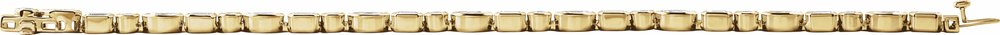 14K Yellow Gold 7 1/8 CTW Lab-Grown Diamond Line 7" Bracelet