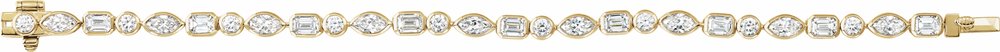 14K Yellow Gold 7 1/8 CTW Lab-Grown Diamond Line 7" Bracelet