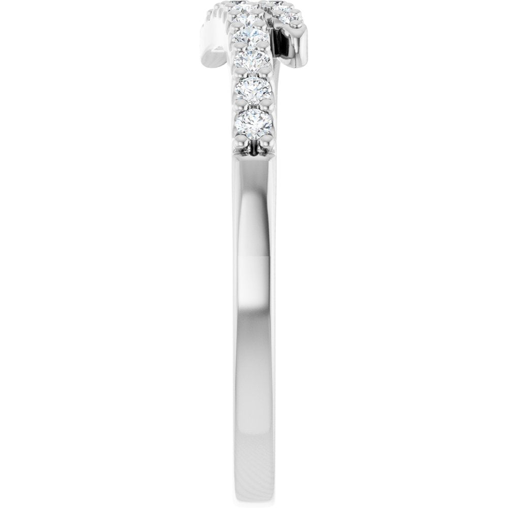 Sterling Silver 1/5 CTW Lab-Grown Diamond Bypass Ring