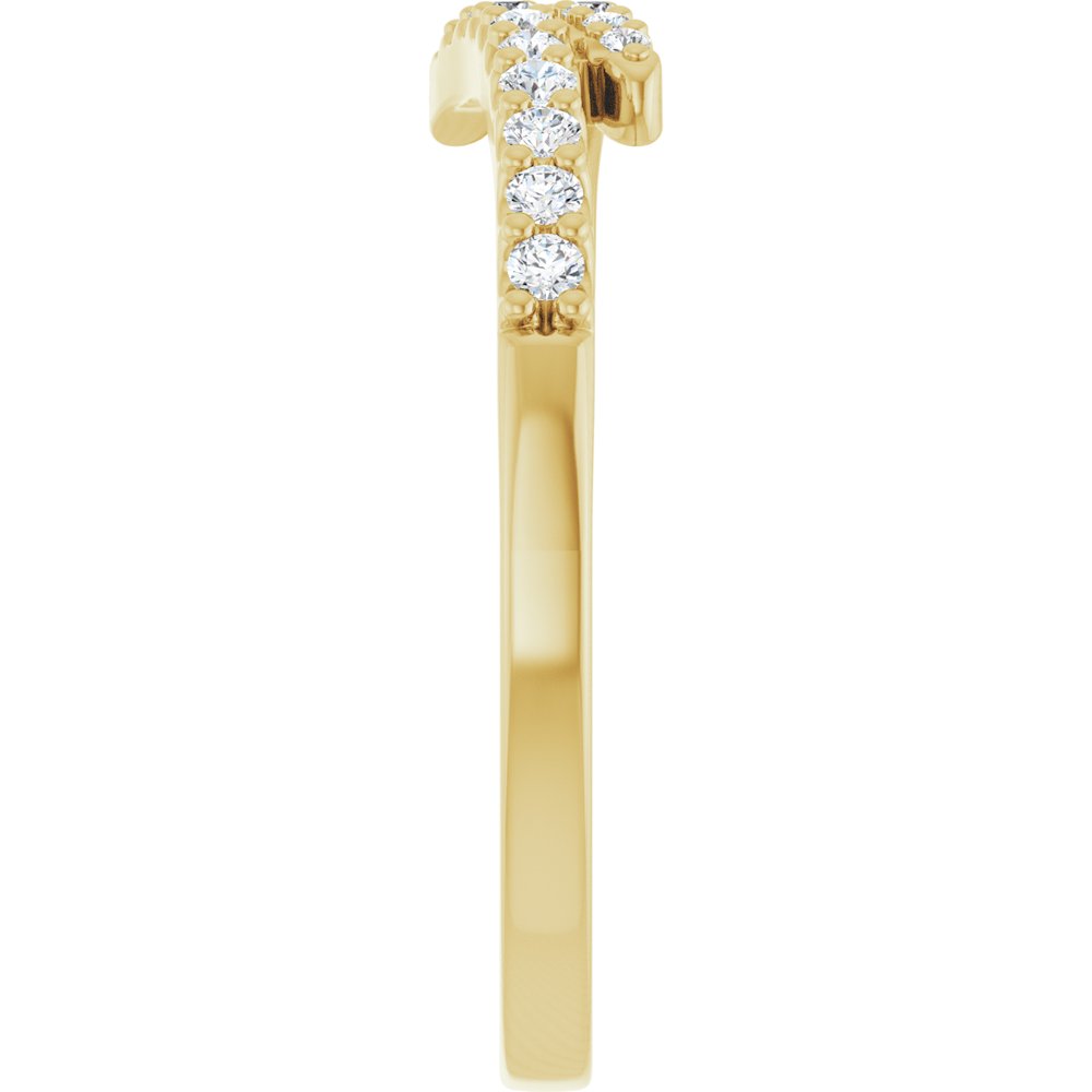 14K Yellow Gold 1/5 CTW Lab-Grown Diamond Bypass Ring