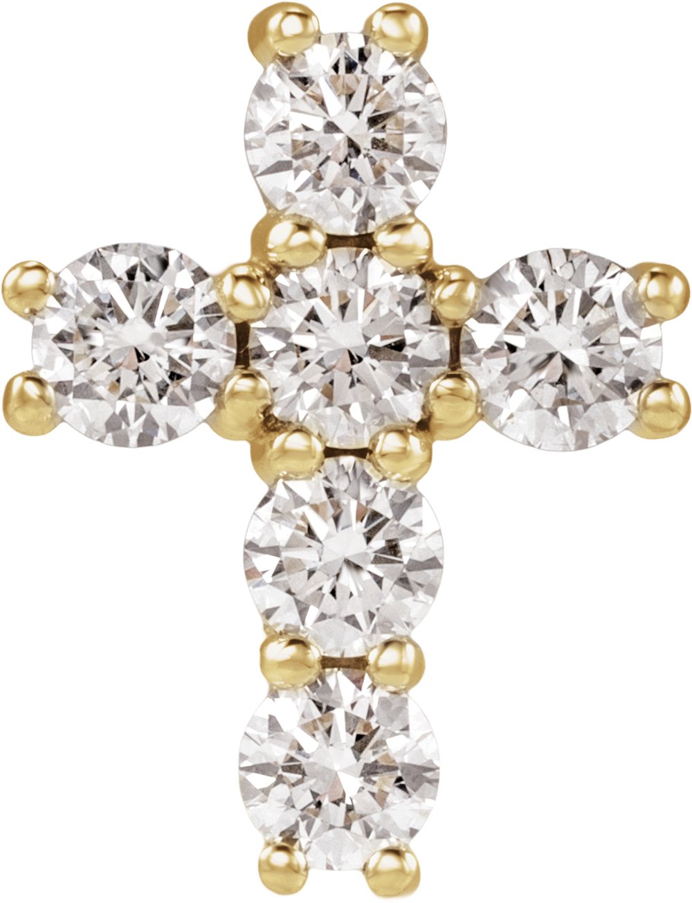 14K Yellow 3/4 CTW Lab-Grown Diamond Pendant