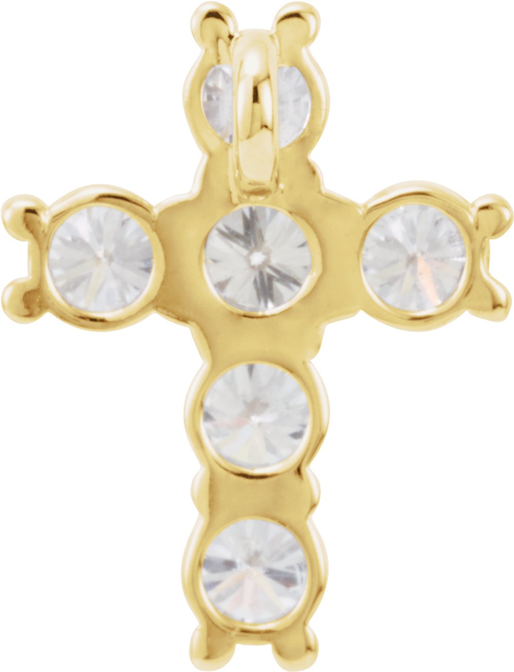 14K Yellow 3/4 CTW Lab-Grown Diamond Pendant