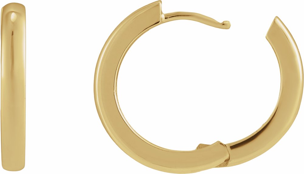 14K Yellow Gold Hinged 20 mm Hoop Earrings