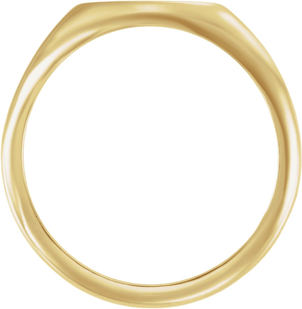 14K Yellow Gold 10x7 mm Oval Signet Ring