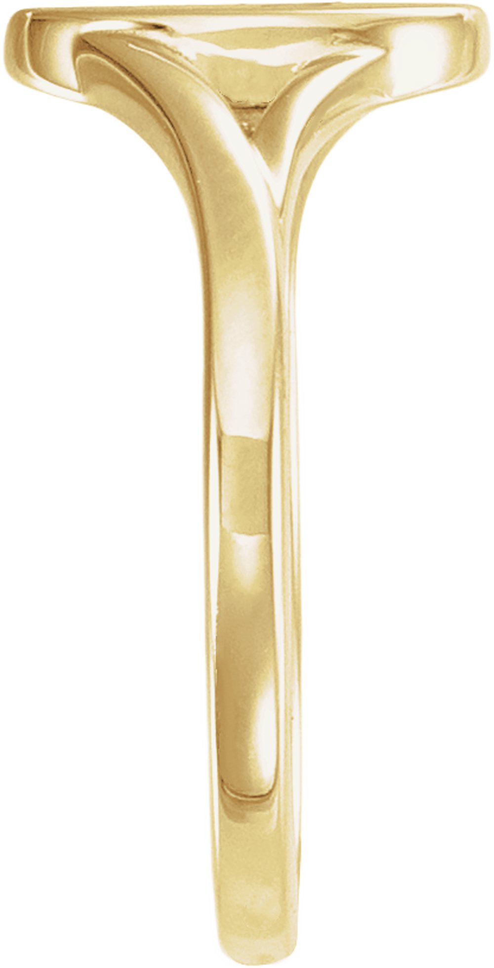 14K Yellow Gold 11x7.5 mm Oval Signet Ring