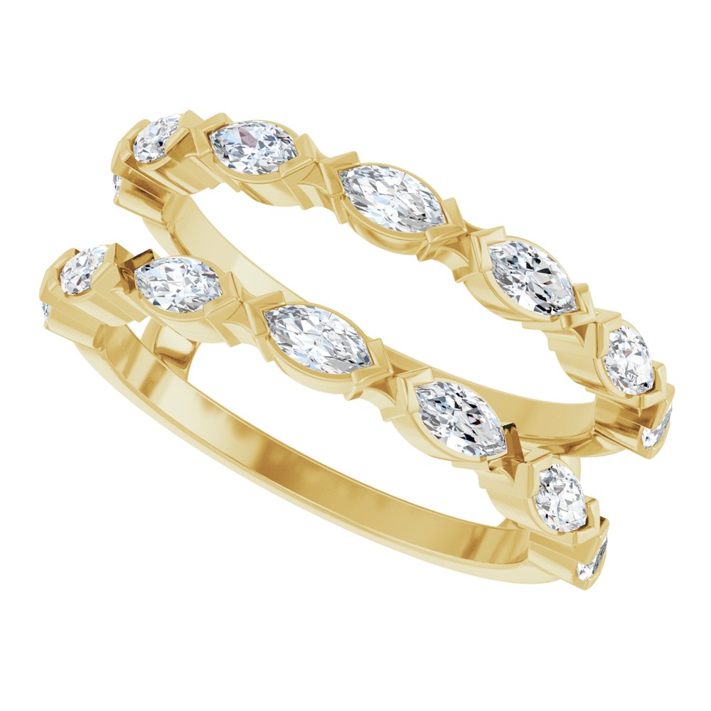 14K Yellow Gold 7/8 CTW Lab-Grown Diamond Ring Guard