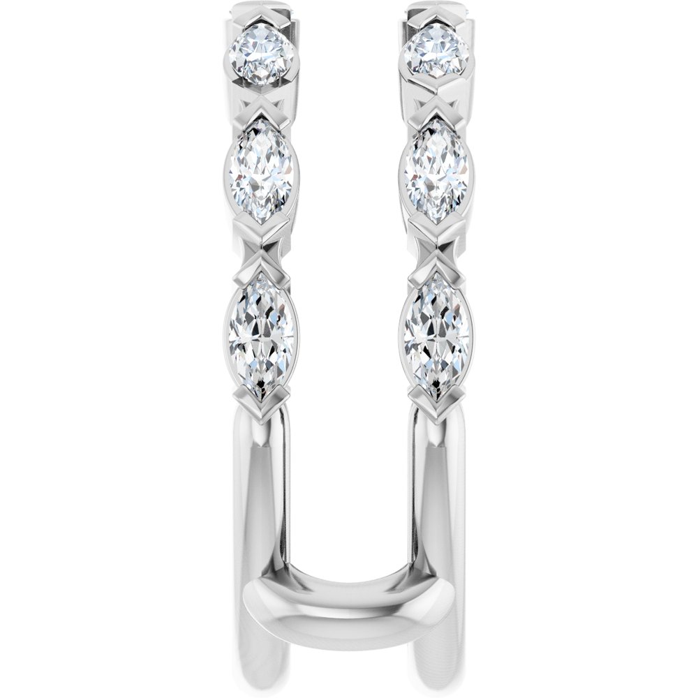 14K White Gold 7/8 CTW Lab-Grown Diamond Ring Guard