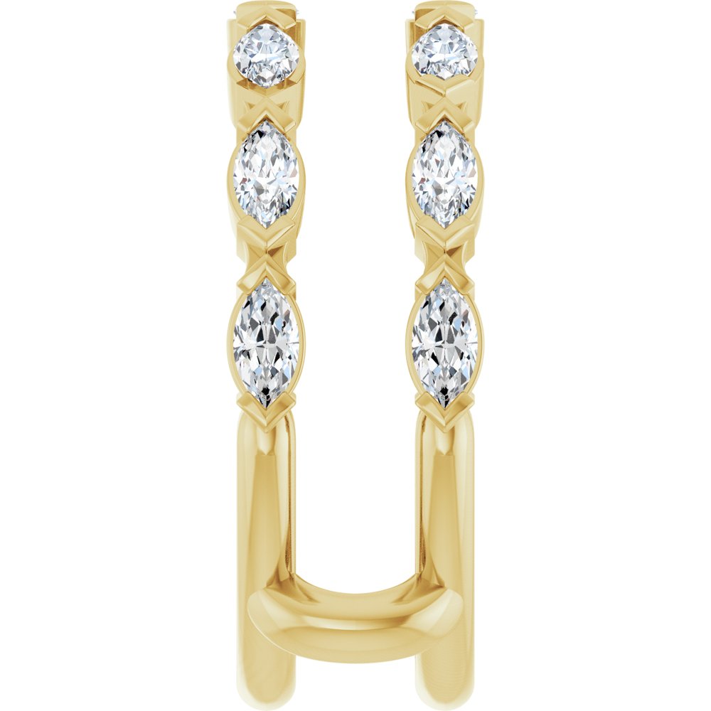 14K Yellow Gold 7/8 CTW Lab-Grown Diamond Ring Guard