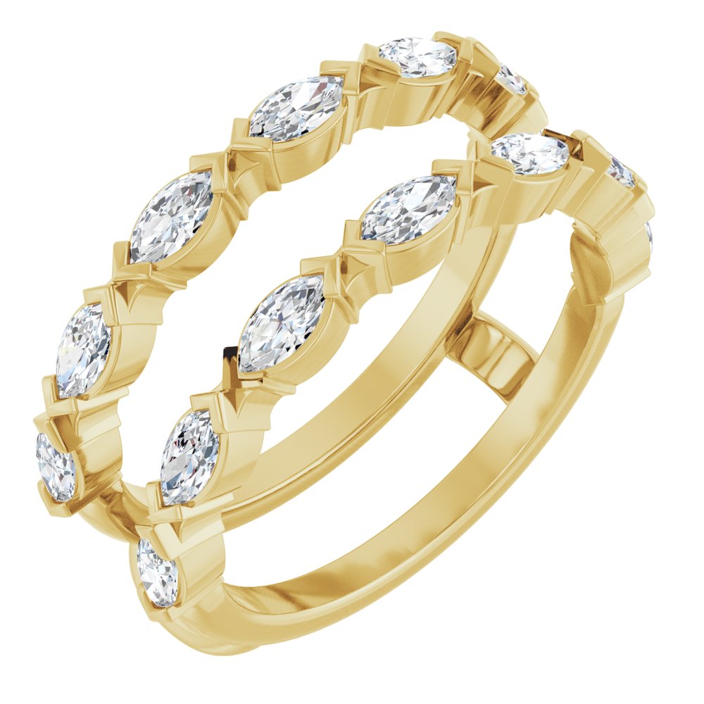 14K Yellow Gold 7/8 CTW Lab-Grown Diamond Ring Guard