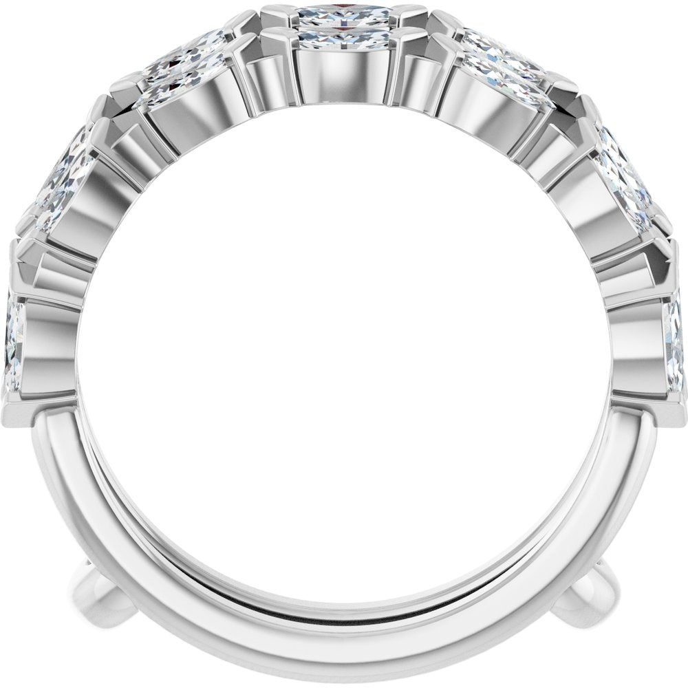 14K White Gold 7/8 CTW Lab-Grown Diamond Ring Guard