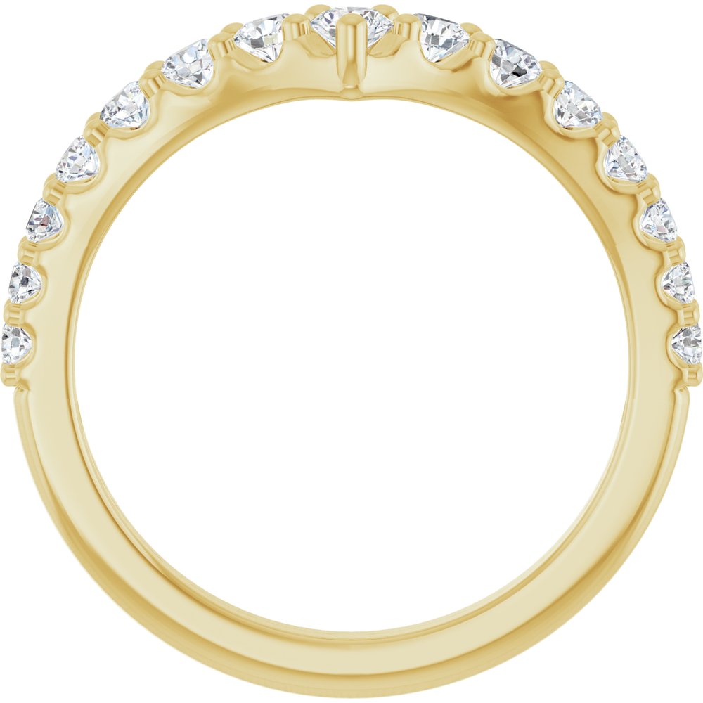 14K Yellow Gold 1/2 CTW Lab-Grown Diamond Contour Band