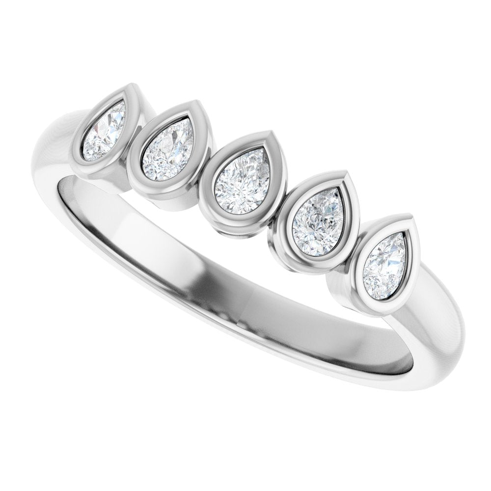 14K White Gold 3/8 CTW Lab-Grown Diamond Anniversary Band