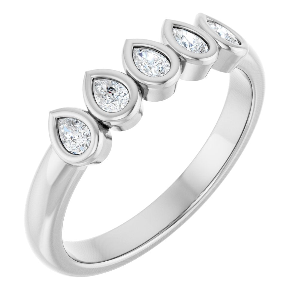 14K White Gold 3/8 CTW Lab-Grown Diamond Anniversary Band