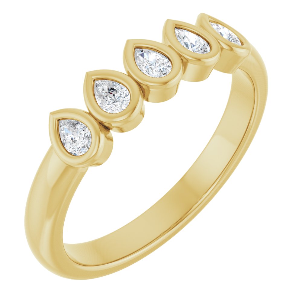 14K Yellow Gold 3/8 CTW Lab-Grown Diamond Anniversary Band