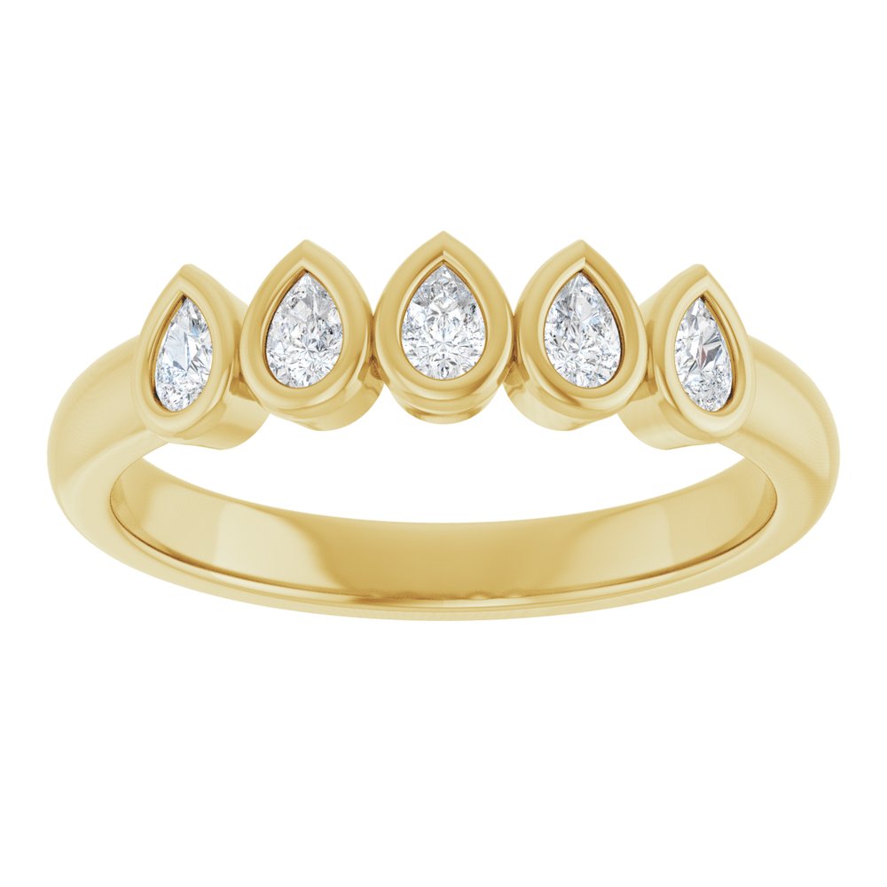 14K Yellow Gold 3/8 CTW Lab-Grown Diamond Anniversary Band