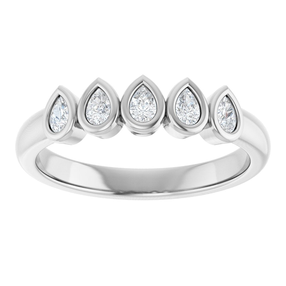 14K White Gold 3/8 CTW Lab-Grown Diamond Anniversary Band