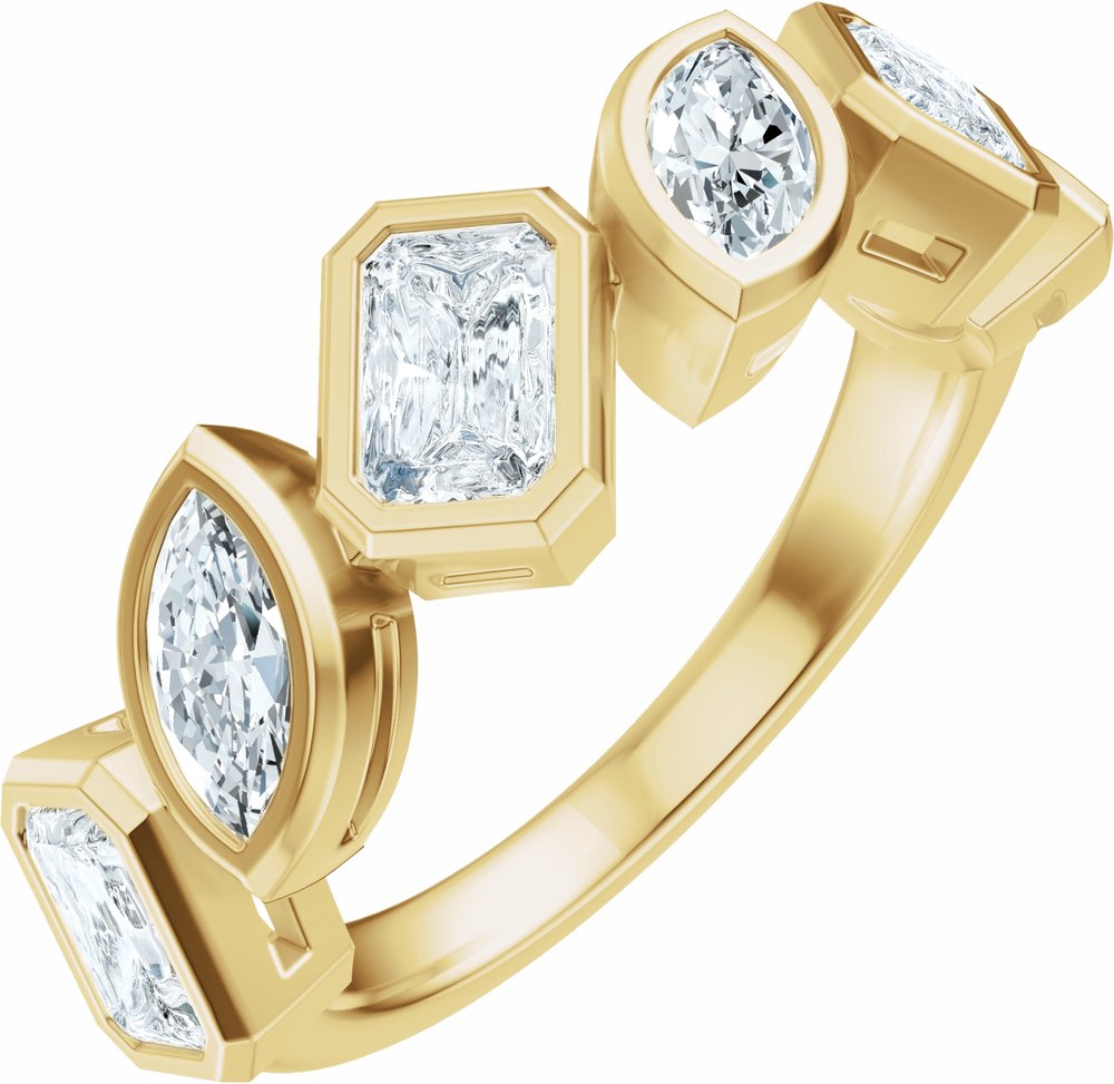 14K Yellow Gold 1 3/4 CTW Lab-Grown Diamond Anniversary Band