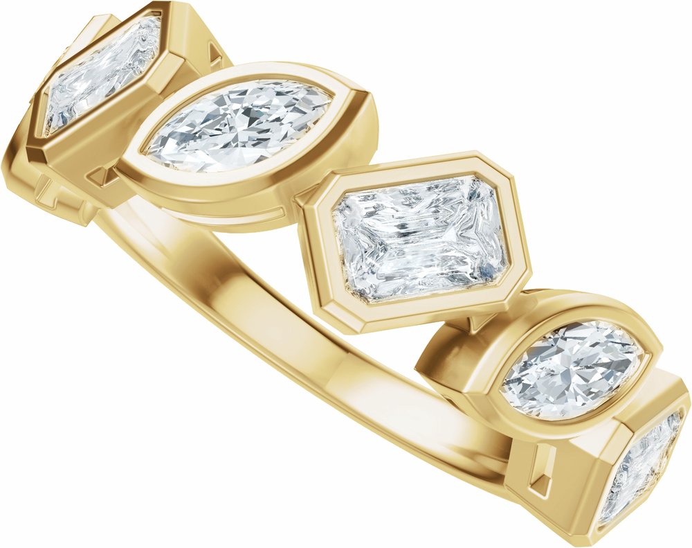 14K Yellow Gold 1 3/4 CTW Lab-Grown Diamond Anniversary Band
